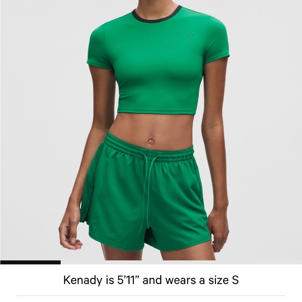 lululemon athletica Vibrant Green Crop Top